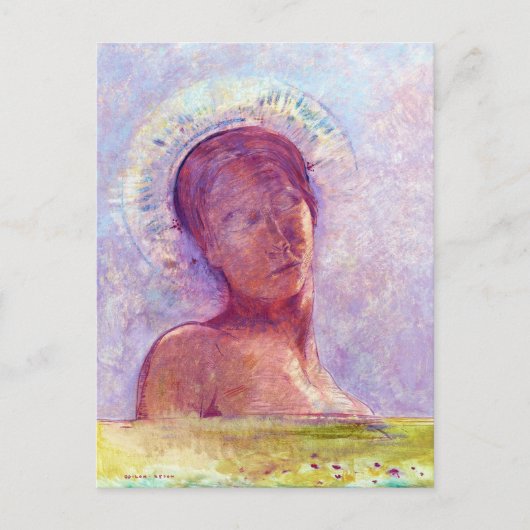Odilon Redon, gesloten ogen 1889 Briefkaart (Voorkant)