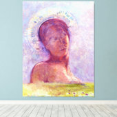 Odilon Redon, gesloten ogen 1889 Canvas Afdruk (Insitu (Houten vloer))