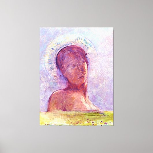 Odilon Redon, gesloten ogen 1889 Canvas Afdruk (Voorkant)