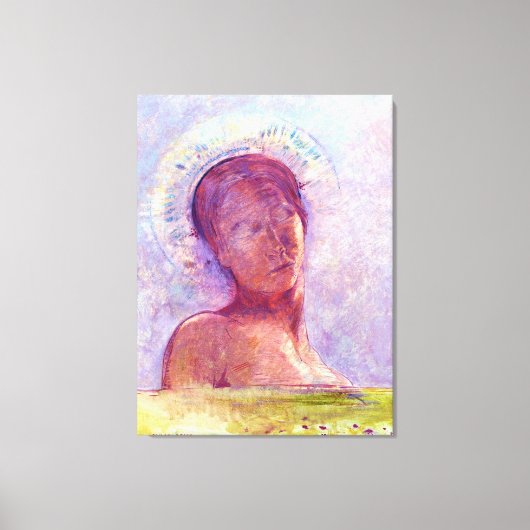 Odilon Redon, gesloten ogen 1889 Canvas Afdruk (Voorkant)