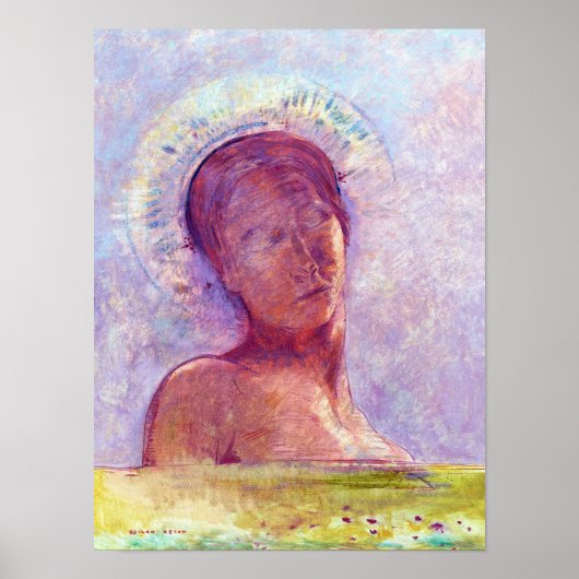 Odilon Redon, gesloten ogen 1889 Poster (Voorkant)