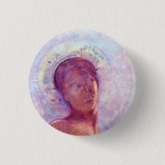 Odilon Redon, gesloten ogen 1889 Ronde Button 3,2 Cm (Voorkant)