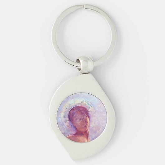 Odilon Redon, gesloten ogen 1889 Sleutelhanger (Voorkant)