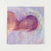 Odilon Redon, gesloten ogen 1889 Wandkleed (Voorkant (horizontaal))