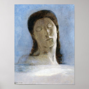 Odilon Redon, gesloten ogen 1890 Poster
