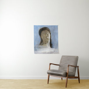 Odilon Redon, gesloten ogen 1890 Wandkleed