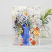 Odilon Redon - Groot boeket in pastelblauwe vaas Bedankkaart (Staand voorkant)