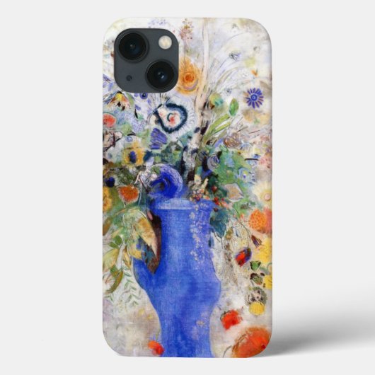 Odilon Redon - Grote Bouquet in Pastel Blue Vase Case-Mate iPhone Case (Achterkant)