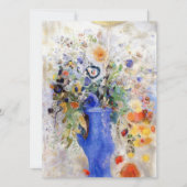 Odilon Redon - Grote Bouquet in Pastel Blue Vase Kaart (Voorkant)
