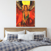 Odilon Redon kunst, De Vlam, godin van het vuur Canvas Afdruk (Insitu (Slaapkamer))
