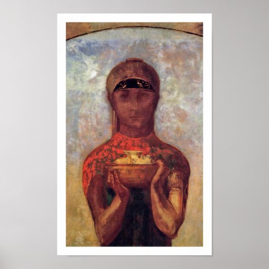 Odilon Redon - Moeilijk mysterie - Spirituele kuns Poster (Voorkant)