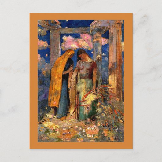 Odilon Redon - Mystiek Gesprek Briefkaart (Voorkant)