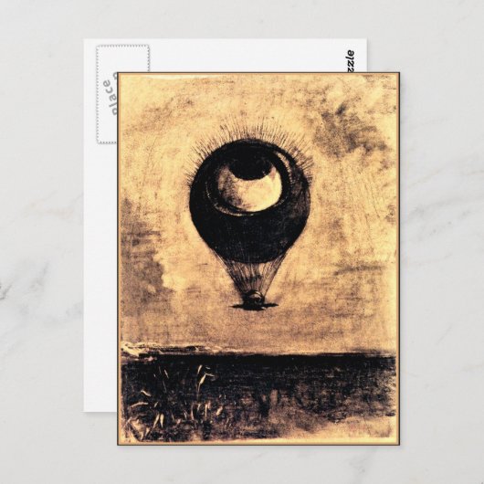 Odilon Redon - Oogballon Briefkaart (Voorkant / Achterkant)
