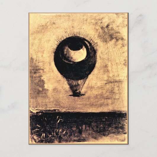 Odilon Redon - Oogballon Briefkaart (Voorkant)