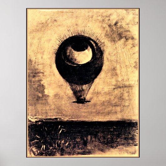 Odilon Redon - Oogballon Poster (Voorkant)