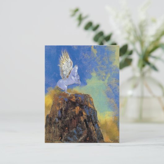 Odilon Redon Pegasus - Grieks mythologisch symboli Briefkaart (Staand voorkant)