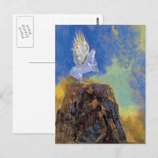 Odilon Redon Pegasus - Grieks mythologisch symboli Briefkaart (Voorkant / Achterkant)