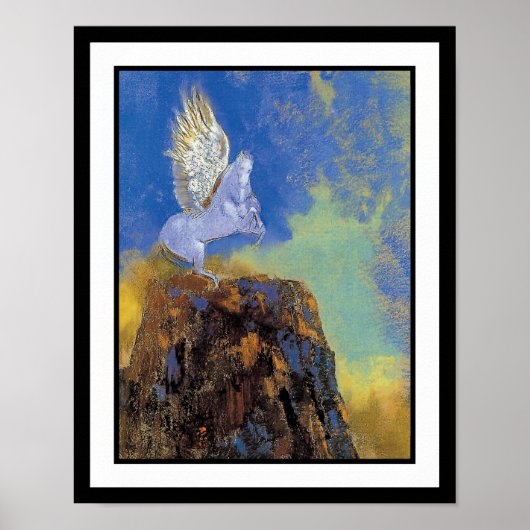 Odilon Redon Pegasus - Grieks mythologisch symboli Poster (Voorkant)