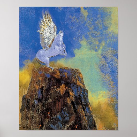 Odilon Redon Pegasus - Grieks mythologisch symboli Poster (Voorkant)