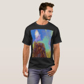 Odilon Redon Pegasus op een blauw T-shirt (Voorkant volledig)
