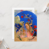 Odilon Redon - Profiel onder een Arch Kaart (Voorkant / Achterkant in situ)