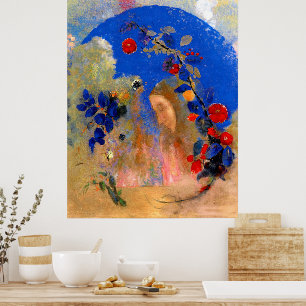 Odilon Redon - Profiel onder een Arch Poster