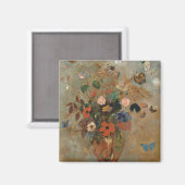 Odilon Redon stil leven met bloemen Magneet (Voorkant / Achterkant)