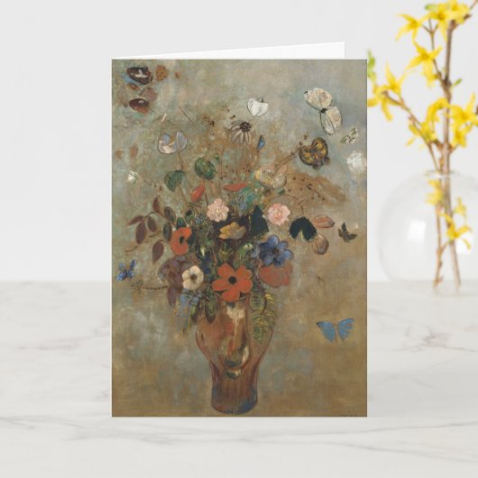 Odilon Redon, Stilleven met bloemen, Moederdag Kaart (Gele Bloem)