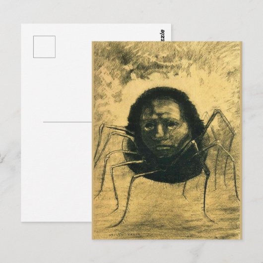 Odilon Redon, The Crying Spider, Briefkaart (Voorkant / Achterkant)