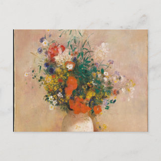 Odilon Redon - Vase van bloemen Feestdagenkaart