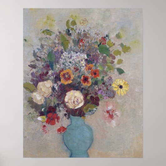 Odilon Redon - Vase van bloemen Poster (Voorkant)