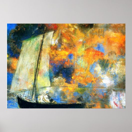 Odilon Redon - Vloerwolken Poster (Voorkant)