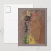 Odilon Redon Woman met bloemen CC0085 Briefkaart (Voorkant / Achterkant)
