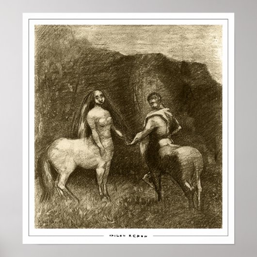 Odilon Redon Zedign Art Poster #573 (Voorkant)