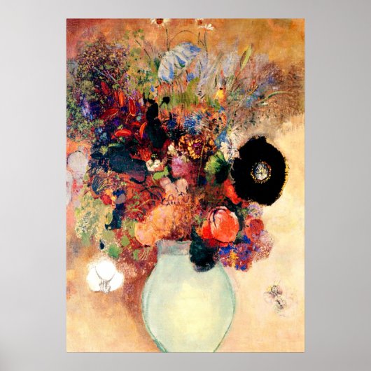 Odilon Redon - Zwarte klaproos Poster (Voorkant)