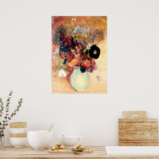 Odilon Redon - Zwarte Klaproos Poster (Keuken)