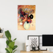 Odilon Redon - Zwarte Klaproos Poster (Thuiskantoor)