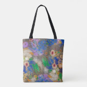 Odilon Redon's abstract flower background. Tote Bag (Achterkant)