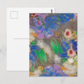 Odilon Redon's abstracte bloemenachtergrond. Briefkaart (Voorkant / Achterkant)