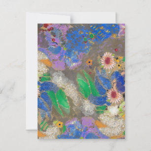 Odilon Redon's abstracte bloemenachtergrond. Briefkaart