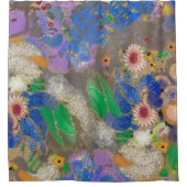 Odilon Redon's abstracte bloemenachtergrond. Douchegordijn (Voorkant)