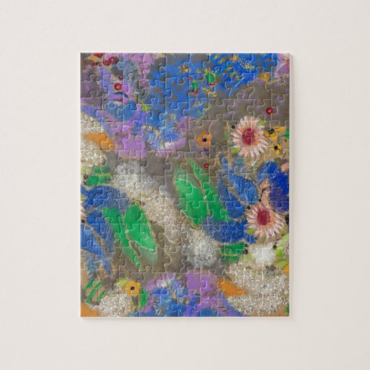 Odilon Redon's abstracte bloemenachtergrond. Legpuzzel (Verticaal)