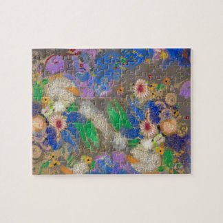 Odilon Redon's abstracte bloemenachtergrond. Legpuzzel