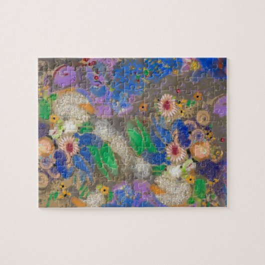 Odilon Redon's abstracte bloemenachtergrond. Legpuzzel (Horizontaal)