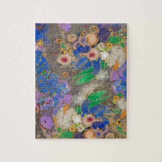 Odilon Redon's abstracte bloemenachtergrond. Legpuzzel (Verticaal)