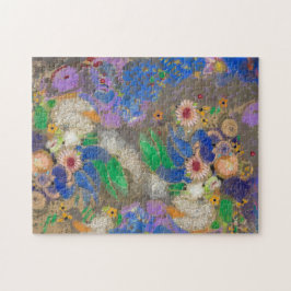 Odilon Redon's abstracte bloemenachtergrond. Legpuzzel