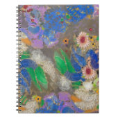 Odilon Redon's abstracte bloemenachtergrond. Notitieboek (Voorkant)