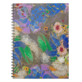 Odilon Redon's abstracte bloemenachtergrond. Notitieboek