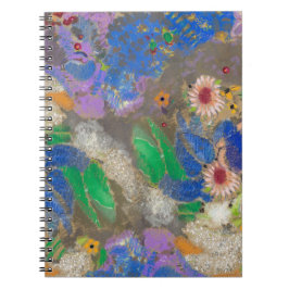 Odilon Redon's abstracte bloemenachtergrond. Notitieboek