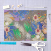 Odilon Redon's abstracte bloemenachtergrond. Tissuepapier (Craft)